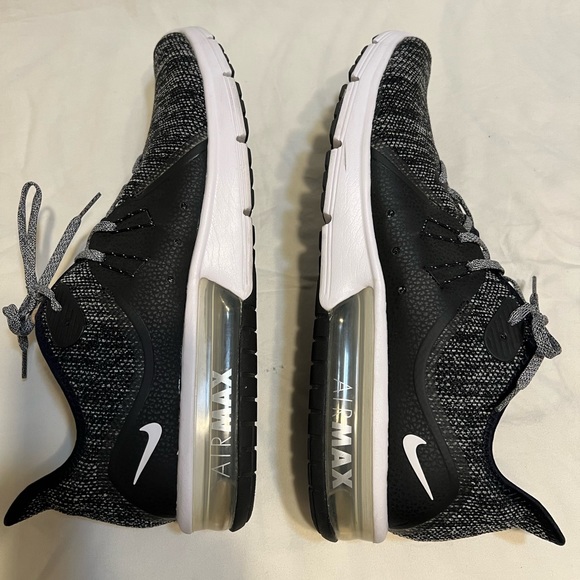 NIKE Air Max Sequent 3 Black White Grey 921694-011 Running Shoes Men's Size 14 - Picture 2 of 4